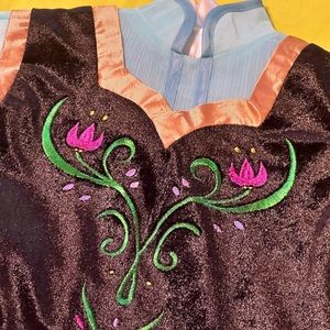 DISNEY ANNA “FROZEN” DRESS BY “CHASING FIREFLIES” CAPE/SHAWL AND MITTENS! SIZE 6